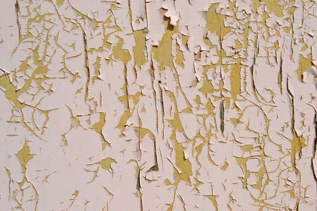 lead paint on wooden wall